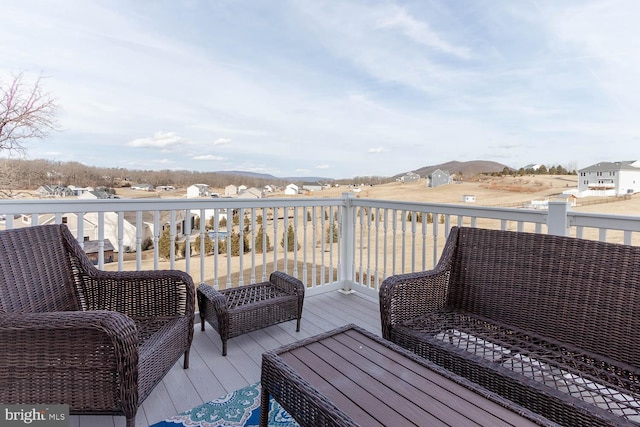 deck featuring a residential view