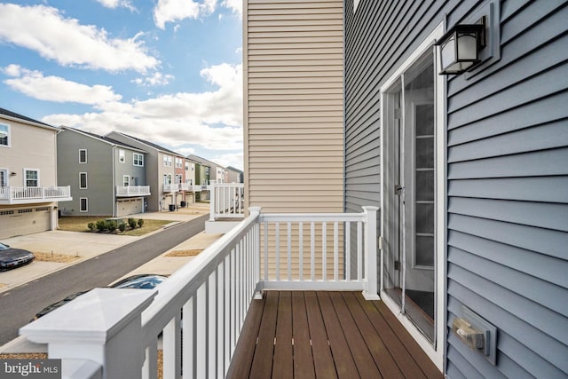 balcony with a residential view