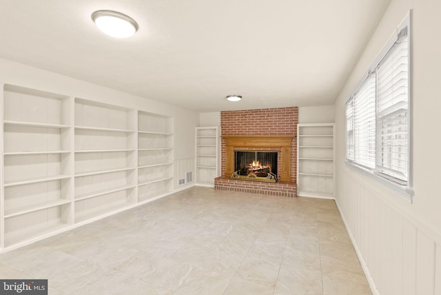 5924 Kimble Ct, Falls Church, VA 22041 - unfurnished living room with a fireplace and built in features