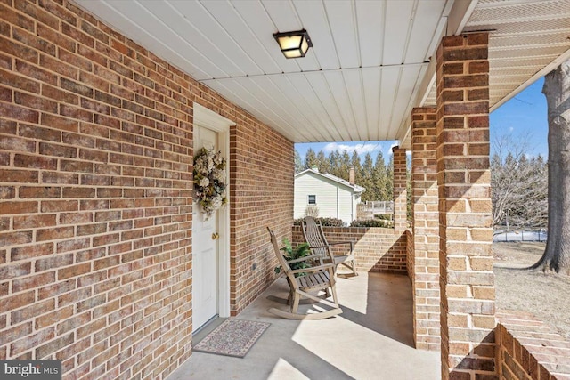 view of patio / terrace with covered porch