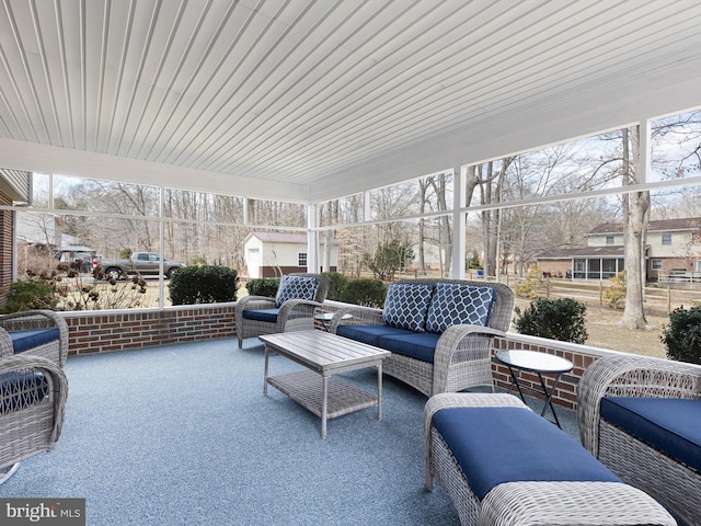 view of patio featuring an outdoor living space