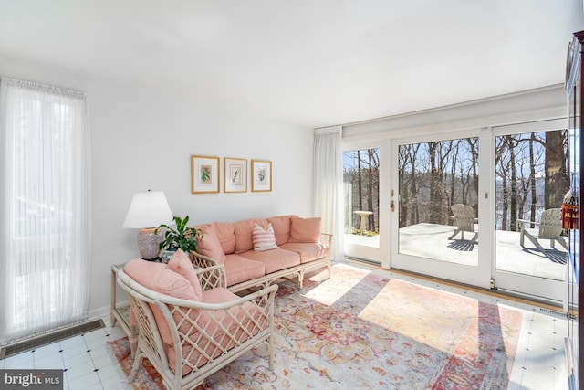 living area with plenty of natural light