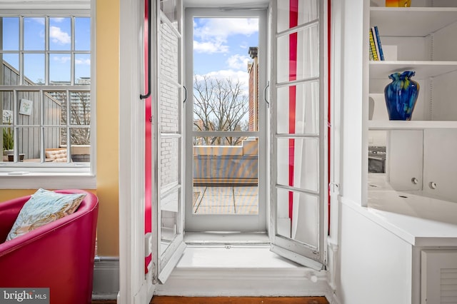 doorway with plenty of natural light