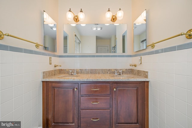 13086 Langley Rd, Bryantown, MD 20617 - full bath featuring a sink and tile walls