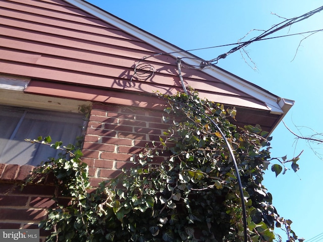 details featuring brick siding