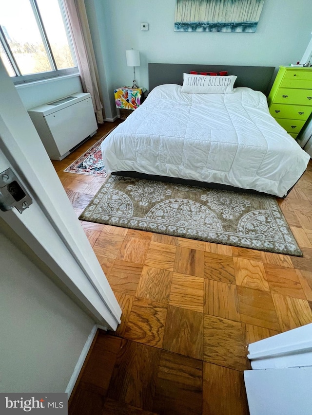 bedroom with baseboards