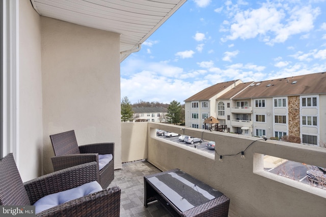 balcony with a residential view