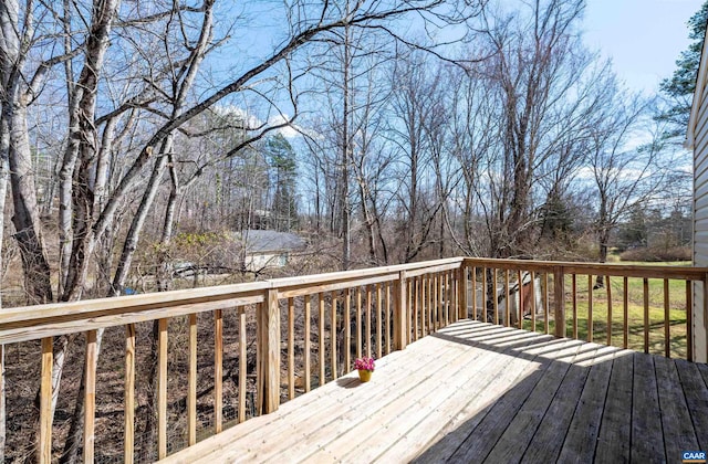 view of wooden deck