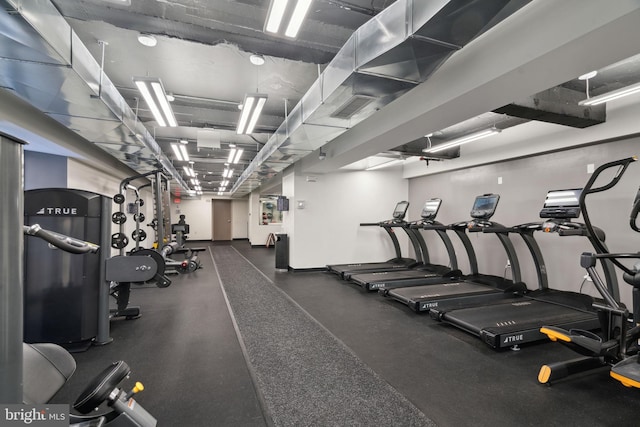 view of workout area