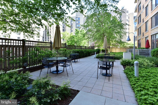 view of patio / terrace with fence