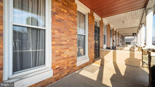 view of patio / terrace with a porch