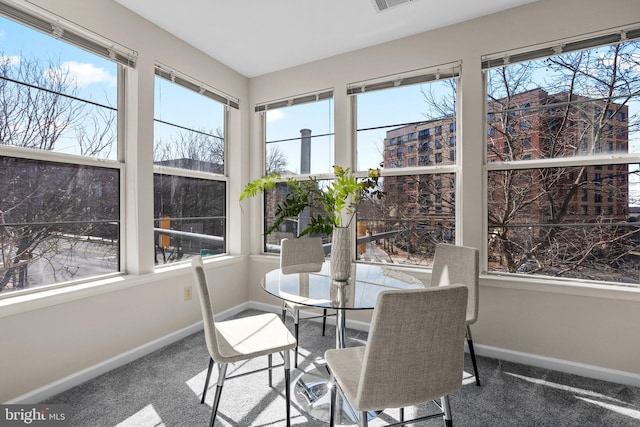 sunroom with visible vents