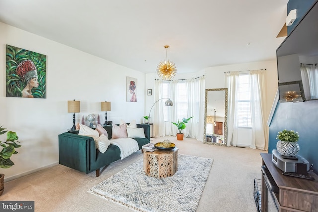 view of carpeted living room