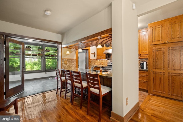 5724 4th St NW, Washington, DC 20011 - dining room with wood finished floors and baseboards