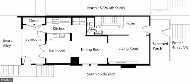 5724 4th St NW, Washington, DC 20011 - home floor plan