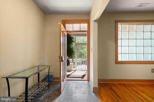 5724 4th St NW, Washington, DC 20011 - foyer entrance with baseboards and wood finished floors