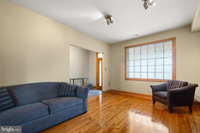 5724 4th St NW, Washington, DC 20011 - living area featuring light wood finished floors and baseboards
