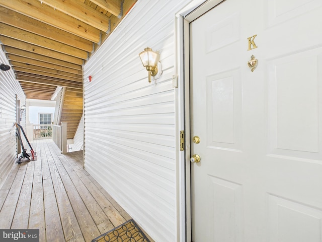 view of doorway to property