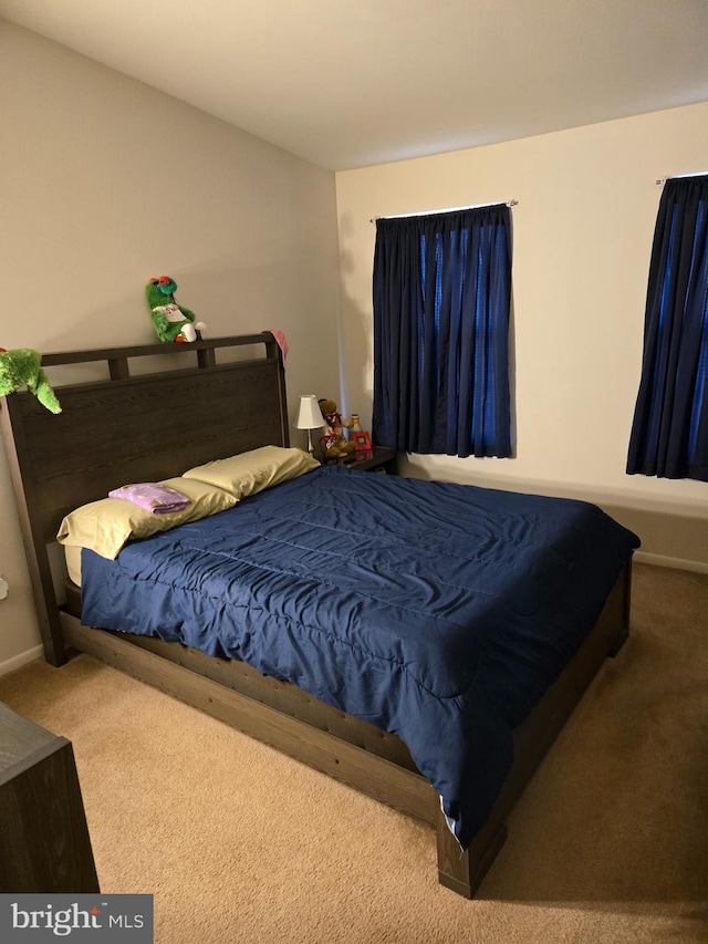 view of carpeted bedroom