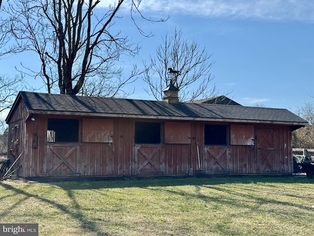 view of horse barn