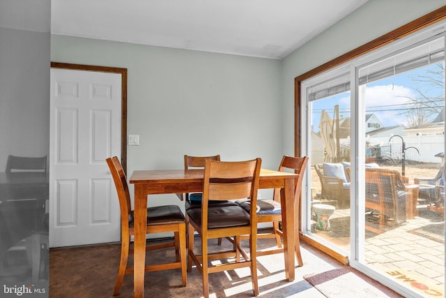 view of dining room