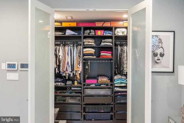 view of closet