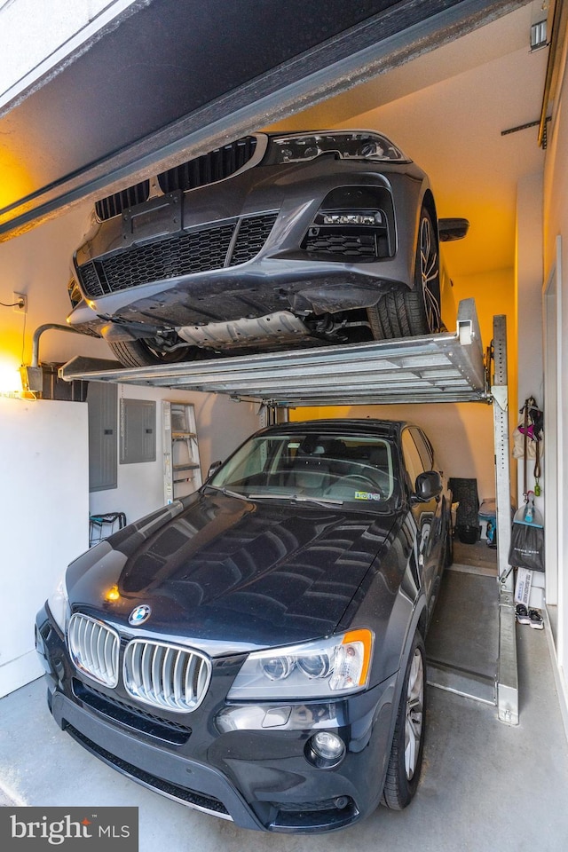 garage featuring electric panel