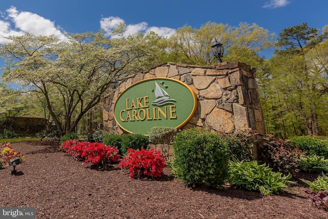 view of community sign