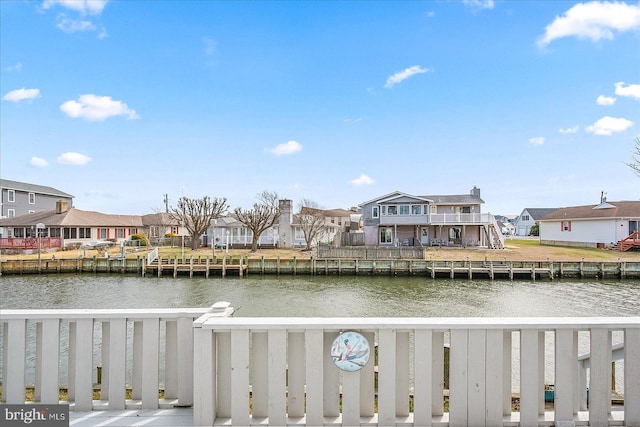 water view featuring a residential view