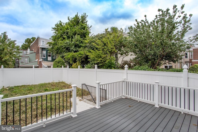 wooden deck with fence