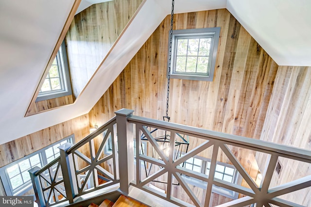 13401 Longnecker Rd, Reisterstown, MD 21136 - bonus room featuring high vaulted ceiling and wood walls