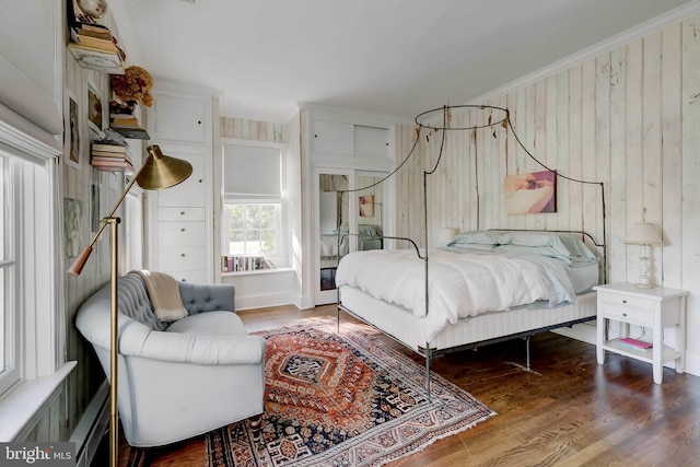 13401 Longnecker Rd, Reisterstown, MD 21136 - bedroom with crown molding and wood finished floors