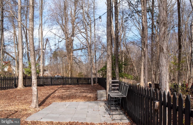 view of patio featuring a fenced backyard