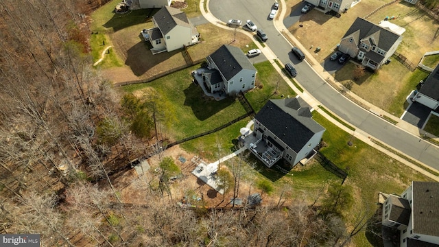 drone / aerial view with a residential view