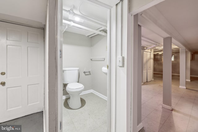 1306 E St NE, Washington, DC 20002 - bathroom with toilet and baseboards