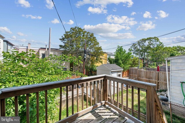 1306 E St NE, Washington, DC 20002 - deck with an outbuilding, fence, and a storage shed