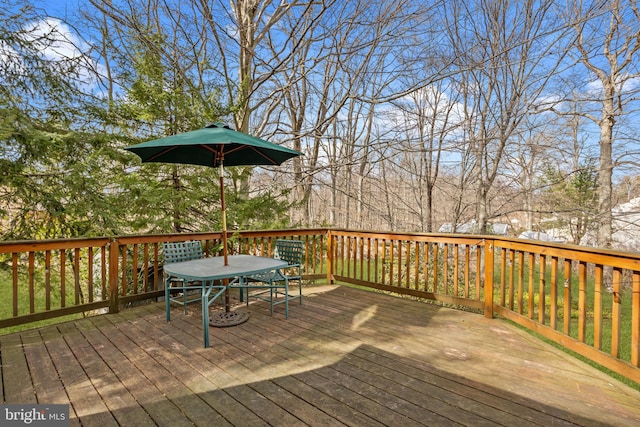 view of wooden terrace