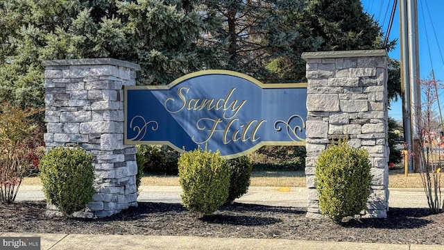 view of community sign