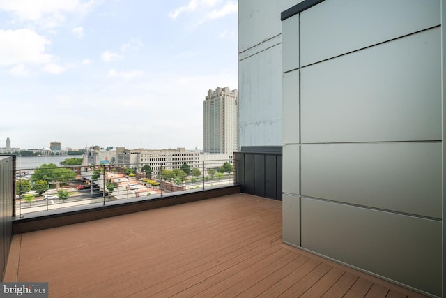 balcony featuring a city view