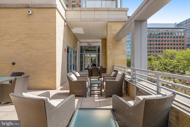 exterior space with an outdoor hangout area