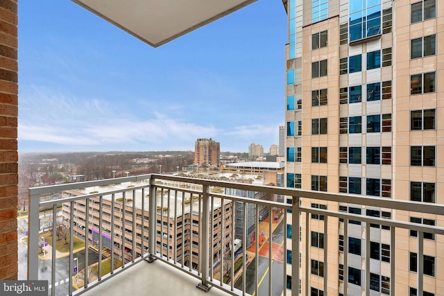 balcony with a view of city