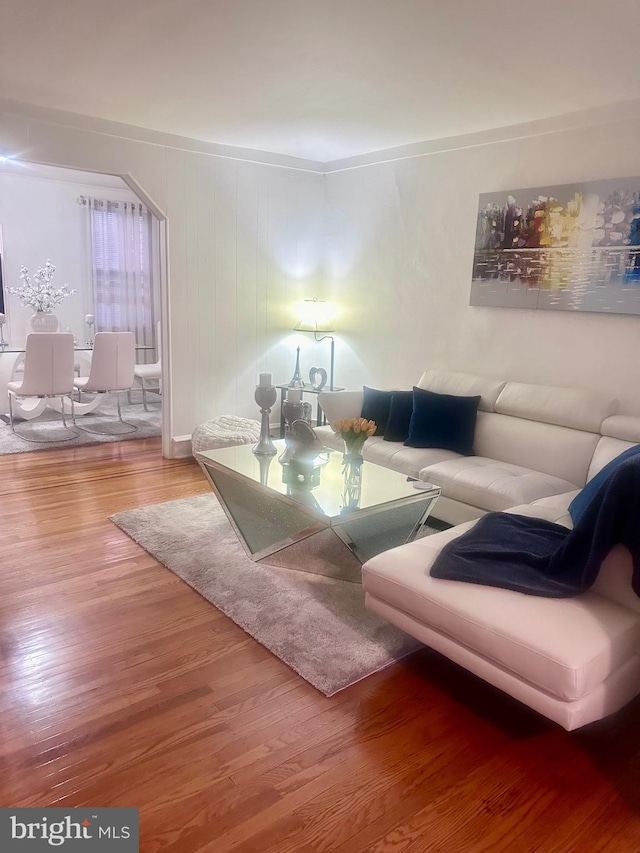 living room featuring wood finished floors