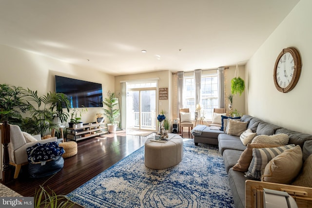 living room featuring wood finished floors