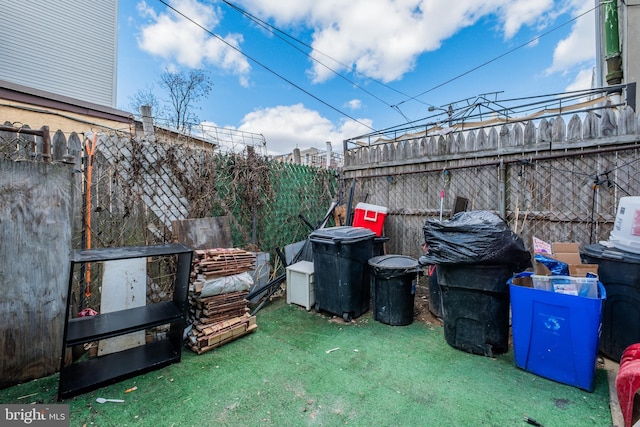 view of patio with fence