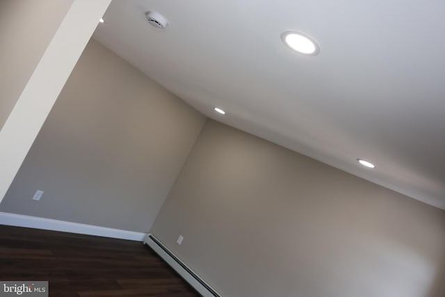 interior details with recessed lighting, baseboards, and wood finished floors