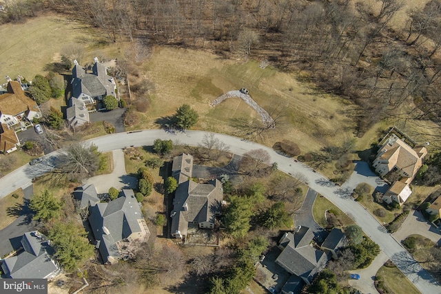 aerial view featuring a residential view