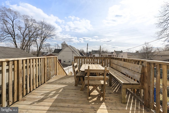 deck featuring outdoor dining space