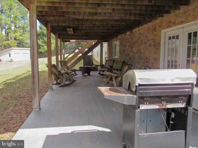 view of patio / terrace with a grill