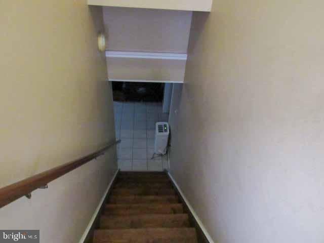 stairs with baseboards