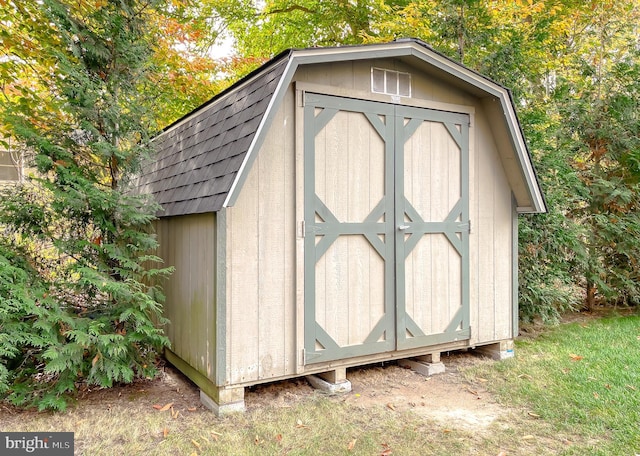 view of shed